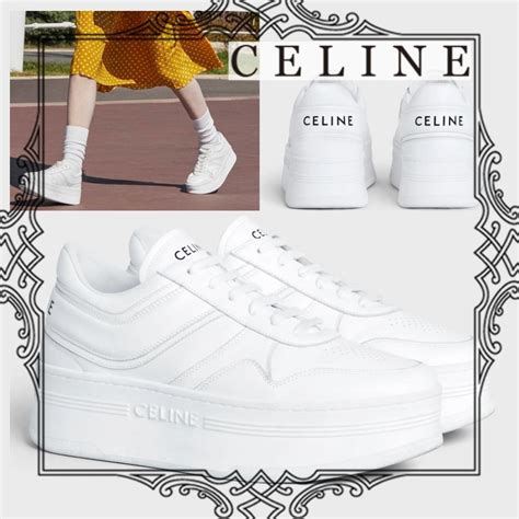 celine sneakers white|celine white platform sneakers.